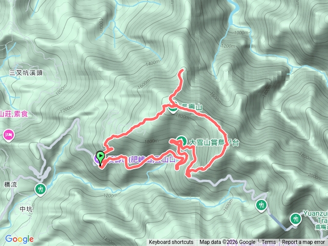 三崠縱走|長壽山|大崠山|醜崠山｜雪山路24.1k走回19.8k預覽圖