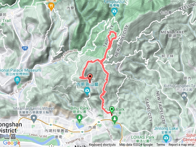 縱四延伸版 圓覺寺步道-龍船岩-開眼山-白石湖山-碧山-五指山古道-內溝溪古道-小百岳大崙頭山-白石湖