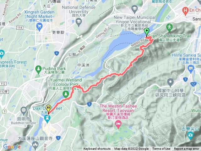 鳶山彩壁五十分山烏塗窟山娘子坑山山豬湖月眉遊客中心