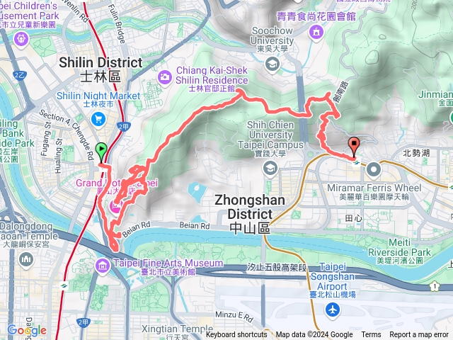 241201 圓山十美、好神步道、觀景台路線預覽圖