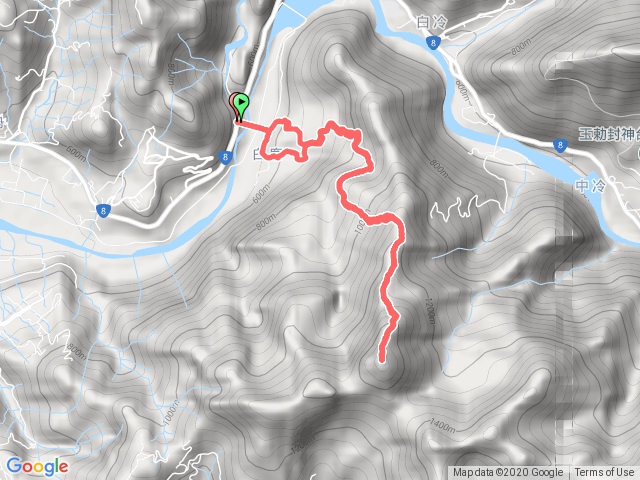 白鹿吊橋上白毛山