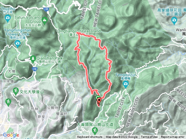 溪河宮-頂山溪山-瑪番山-頂山西南峰-頂山-杏林山-竹篙山-竹高南峰O型