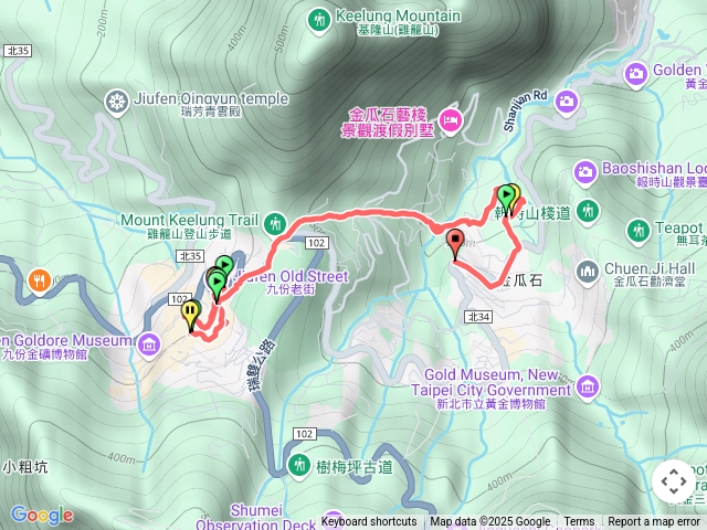 九份老街-三層橋-摸乳巷石壁-瓜山國小