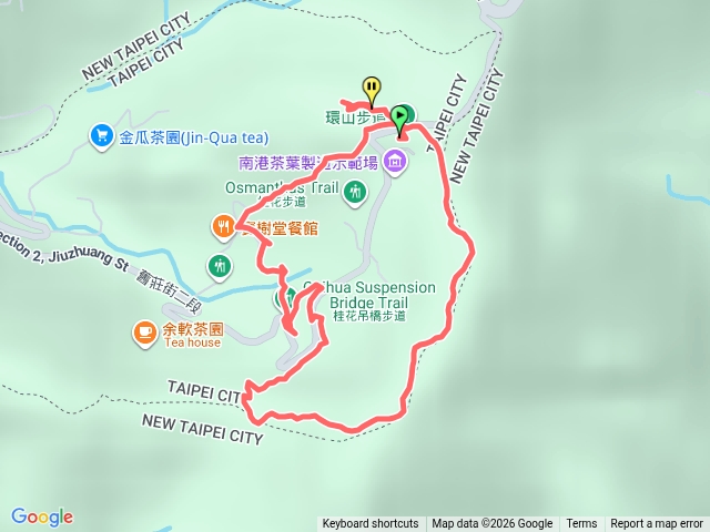 南港環山步道深按頭山桂花亭步道畚箕湖山北𡶶