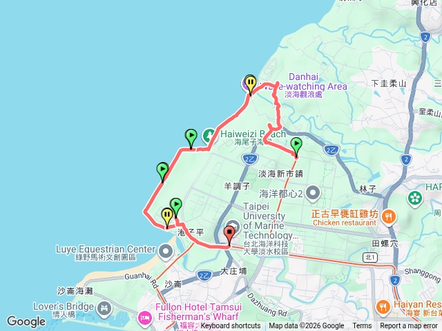 20260822 淡海輕軌崁頂站 海尾子(沙灘) 金色水岸自行車道 觀海長堤 水管公園 海洋大學站預覽圖