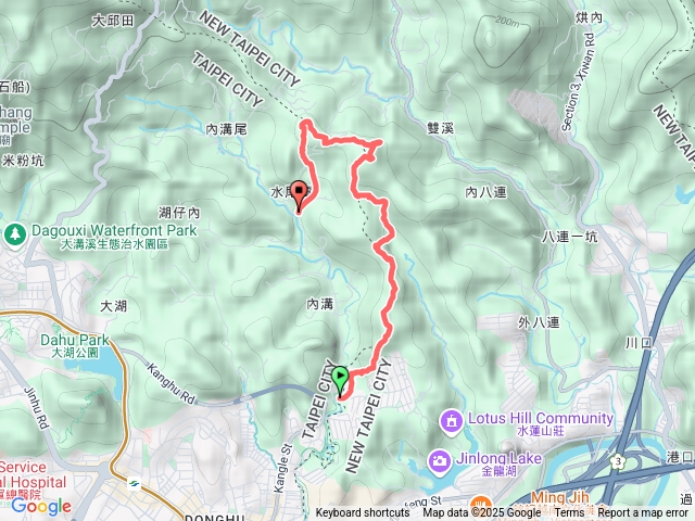 內湖內溝山、翠湖、汐止老鷲尖、水尾潭山