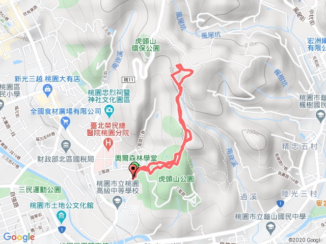 A線：梅園/三分山/五分山/櫻花鐘左轉山路/停機坪/櫻花鐘折回/綠線