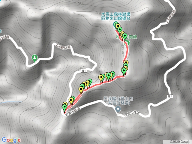 稍來山30.5k林道去回