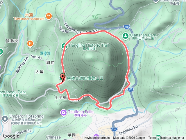 橫嶺古道，陽明公園，紗帽路，橫溪
