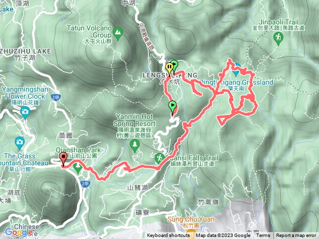 冷水坑-擎天岡碉堡-冷水坑-光復樓