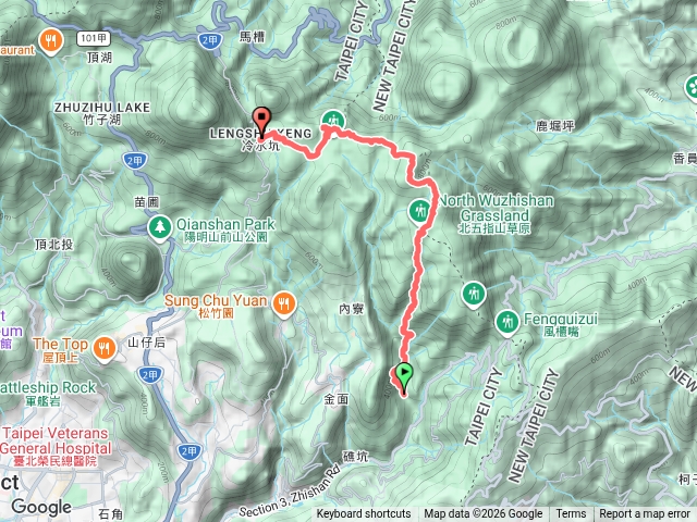 溪和宮-大崎頭步道-登峰圳-荷蘭古道東線-石梯嶺步道-雞母嶺-菁山吊橋-冷水坑預覽圖