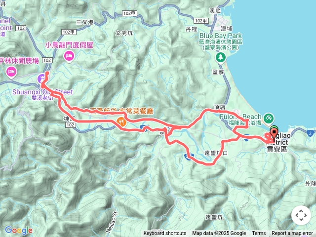福隆車站 - 貢寮車站 - 雙溪車站 O型