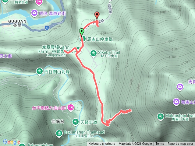 八壯士往馬崙山步道口
