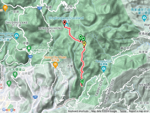 坪頂古道-荷蘭古道-高頂山-北五指山-內雙溪古道-擎天崗預覽圖