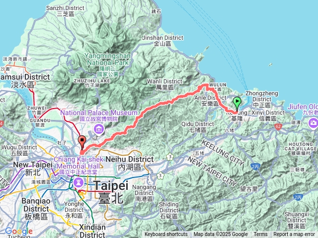 界寮縱走加強版-基隆轉運站走到捷運劍潭站預覽圖