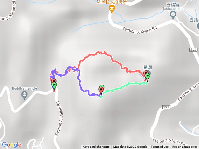 如意湖-金明山-柯子林山P型（八連路登山口）