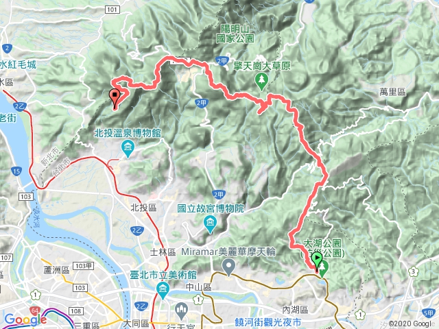 陽明山東西縱走