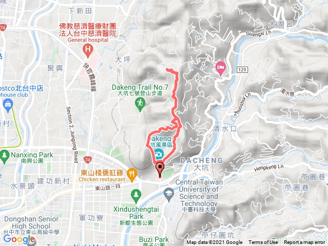 台中大坑六九十號健走