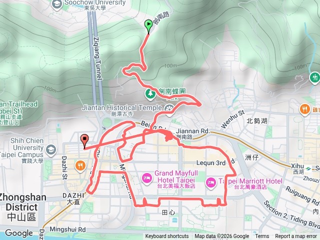 2026/7/12劍潭登山口-外雙溪-劍南站