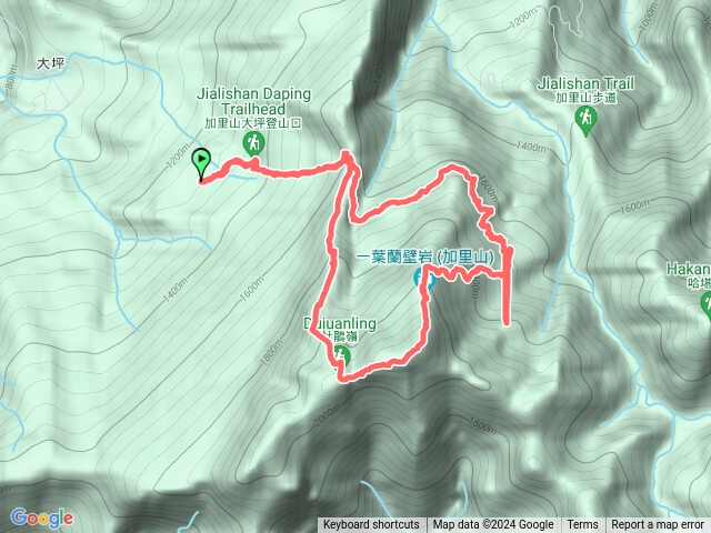 加里山P型（大坪登山口）