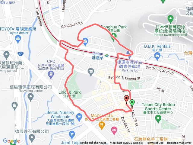 住家附近來回3公里路線1