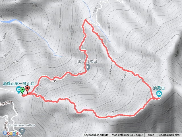 第一登山口-油羅山-第二登山口-第一登山口