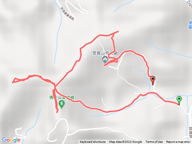 玄牟堂 瑪陵尖 東南峰 東北峰 帝君廟 環狀