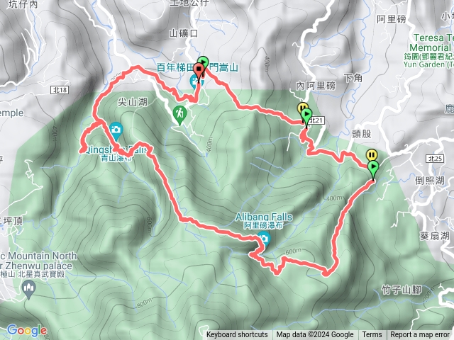 20240711 土地公嶺古道 金石古道 竹子山古道 阿里磅瀑布 竹里山 青山瀑布 老梅冷泉 嵩山百年梯田O型