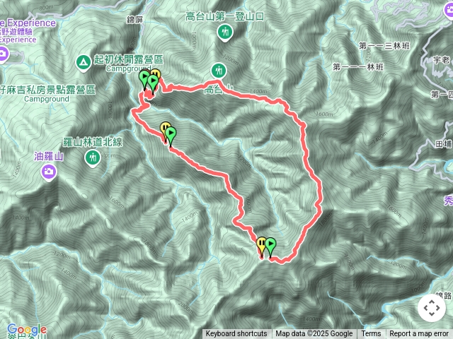 20250521 錦屏山 石麻達山 島田山 高台山逆O型