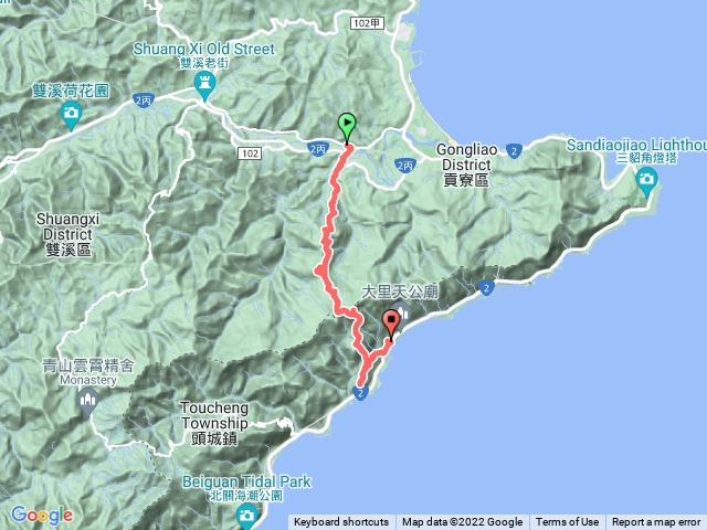 五酒桶山-龍崗山-彎坑頭山-大里簡山