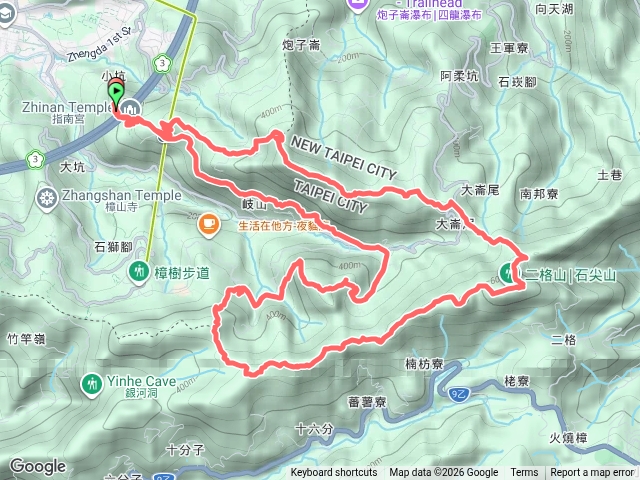 指南宮，岐山古道，貓空圓山，十六分山，二格山，猴山岳，指南宮預覽圖