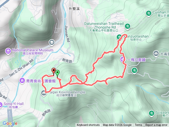 20261017內湖圓明寺劍南山東峰西湖山北峰西湖山北北峰仙座台山大崙尾山西峰圓明寺0型走