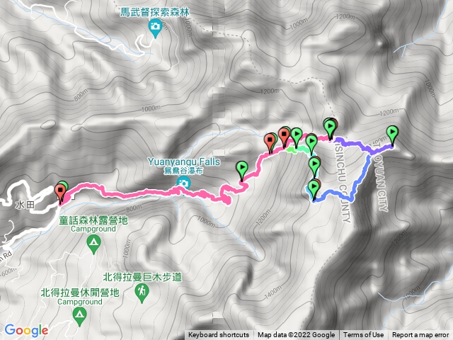水田林道～貴妃山～那結山O型
