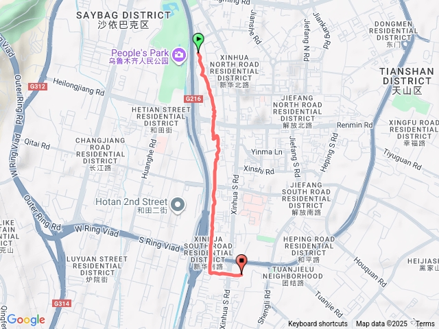 新疆新華南路小西門到二道橋