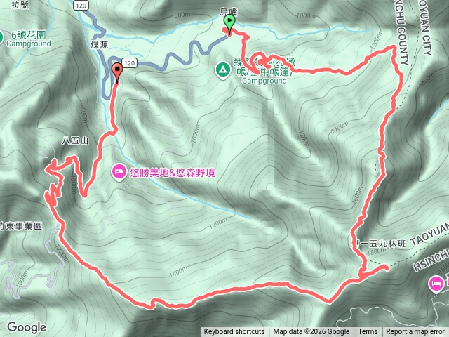 2026-06-21_煤源社區走李崠山下大混山C型路線預覽圖