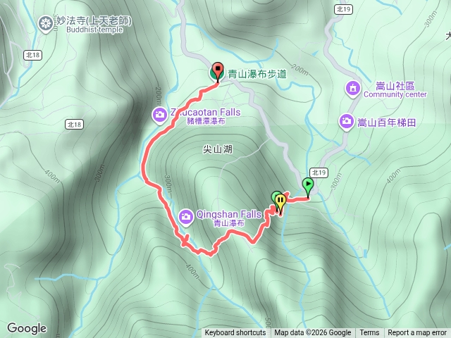 尖山湖青山瀑布