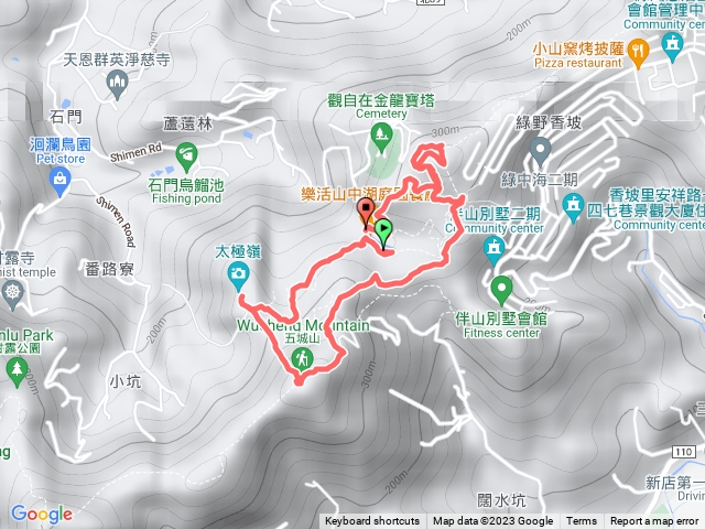 山中湖，太極嶺，五城山，將軍嶺，文筆山O型預覽圖