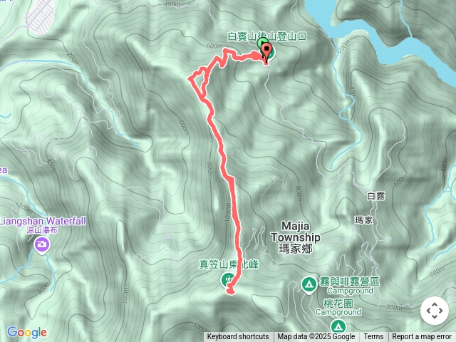 真笠山東北峰