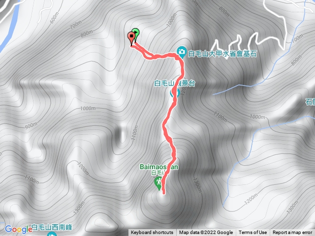 白毛山（白毛山登山口起登