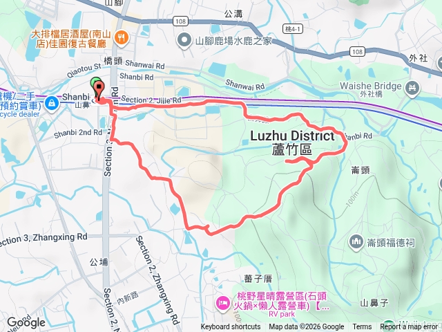 山鼻捷運站➡️海山之路➡️落羽松林