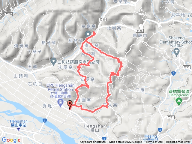 龍眼園窩山+鹿寮坑山+濕地農場+義確山
