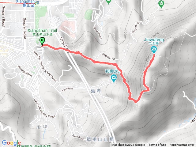 2021 0330 象山步道信義路登山口→95峰往返