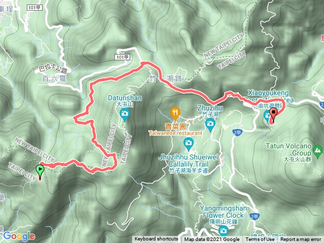 後半段大屯山南峰-二坪子20211106