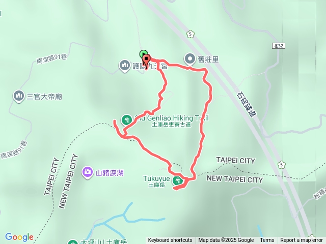 更寮古道土庫岳山豬窟尖O形