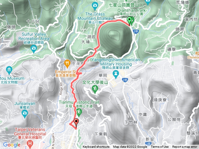 陽明山公車總站到中山北路7段