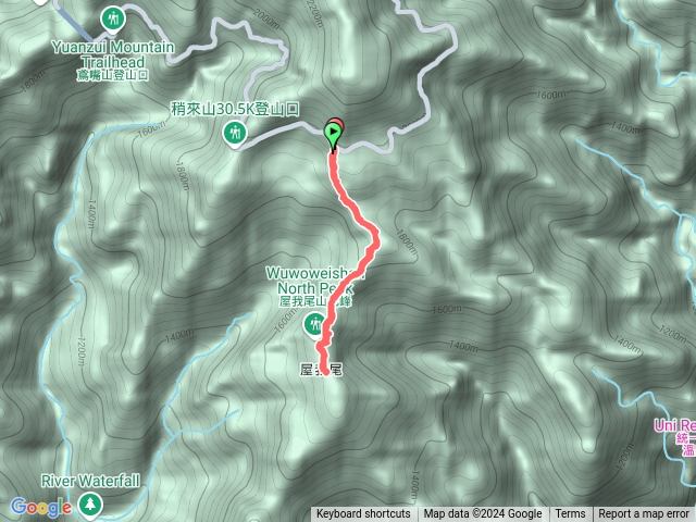 屋我尾北登山口大雪山林道31.3K預覽圖