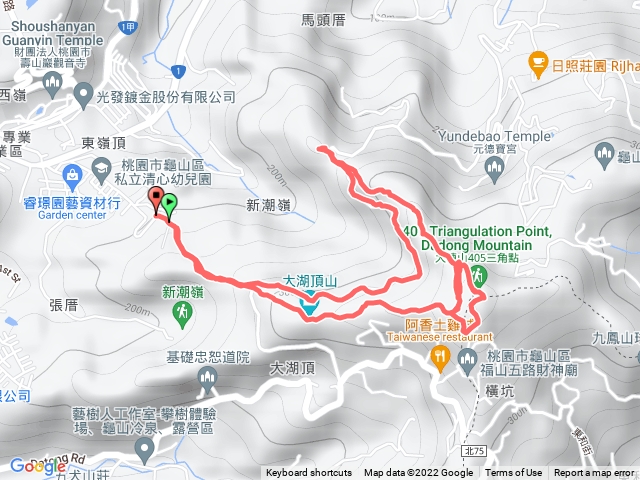 新朝嶺步道 大湖頂山  大棟山 馬頭尖山O型線