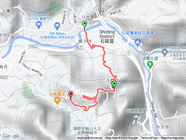 冷飯坑 楓子林山 烏月路