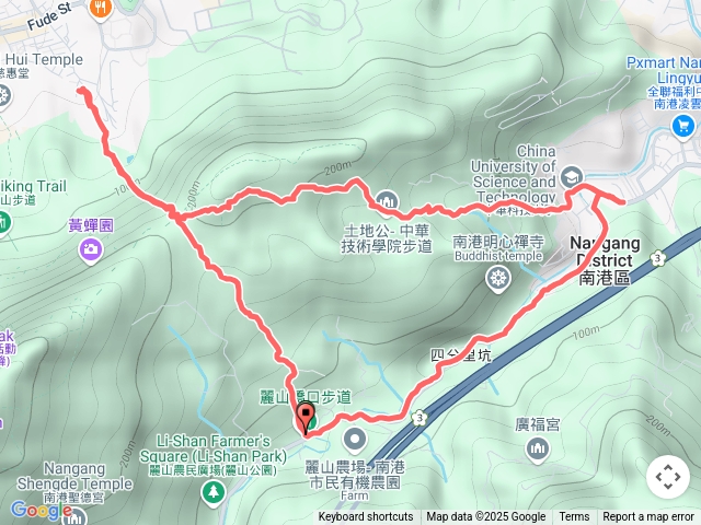 臺北市南港麗山橋口親山步道來回