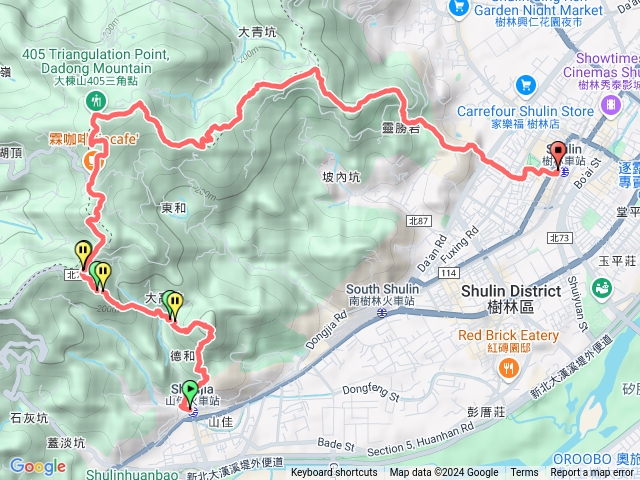 山佳車站-大豐1號坑-牛埔山-大棟山-秋壇山-鎮遠山-大同山-樹林車站預覽圖